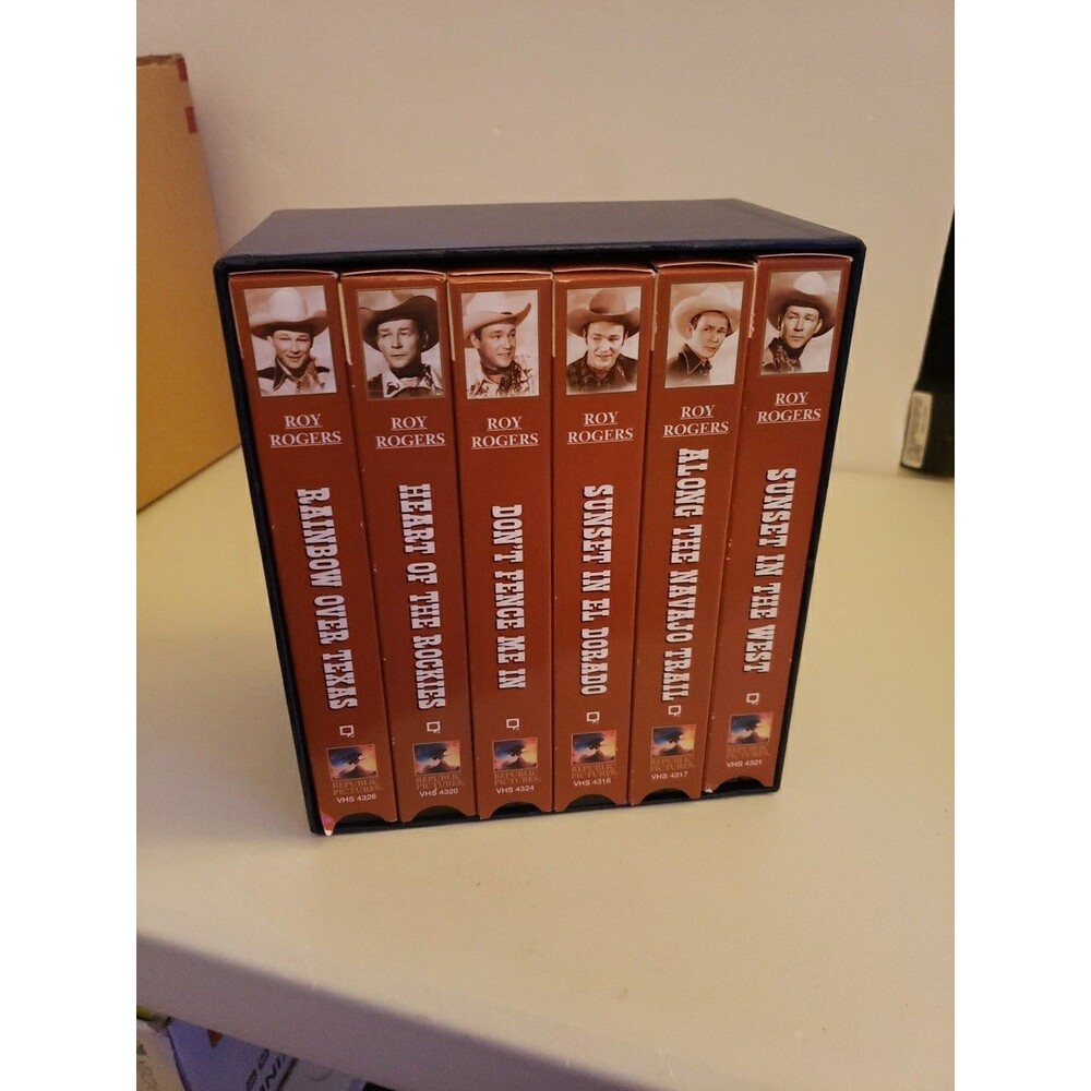 Roy Rogers 6 VHS Tape Collection Critics Choice Video Set Rainbow Over Texas...